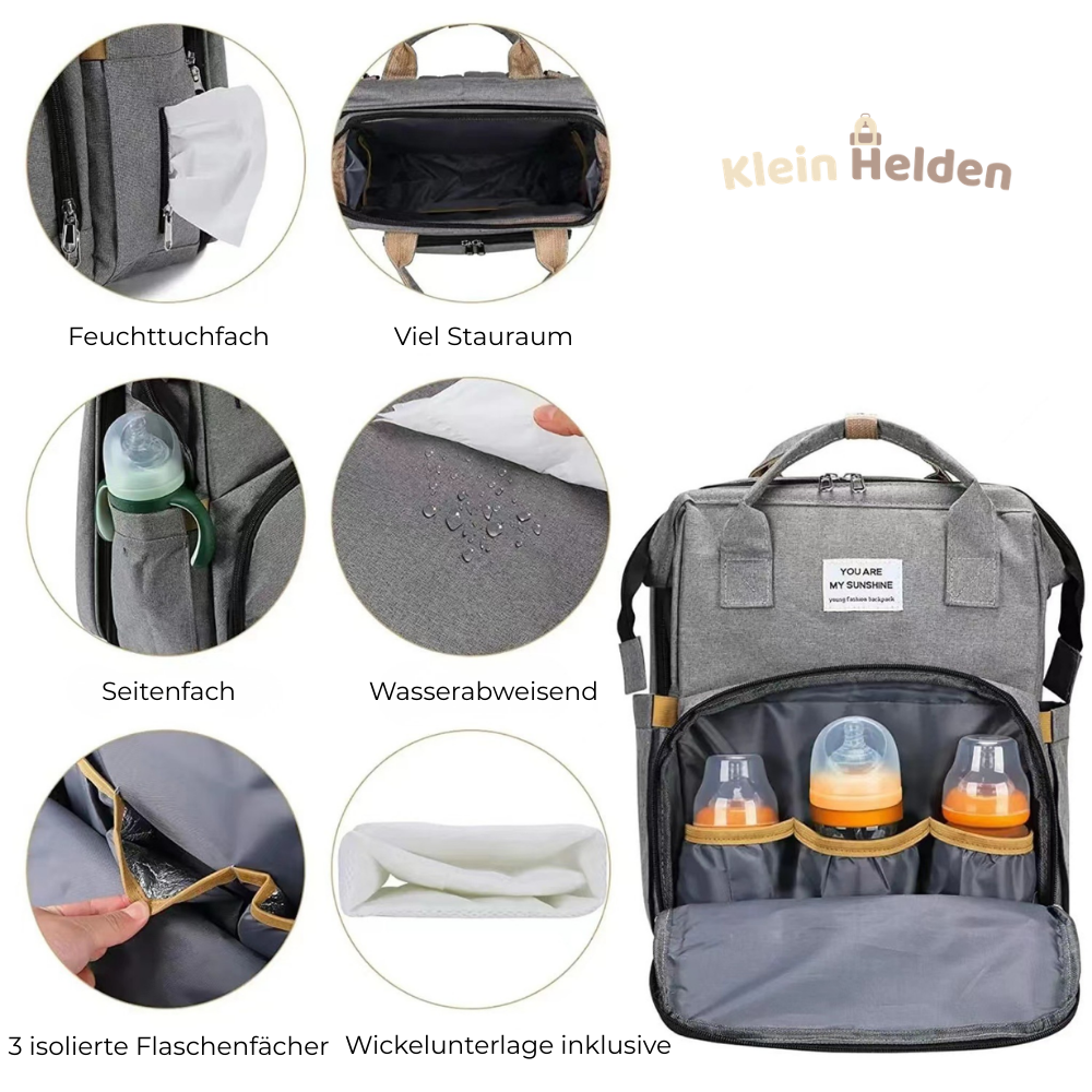 Klein Helden - Multifunktion Wickelrucksack